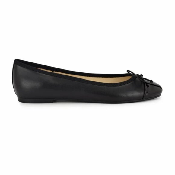 Nine West Black "JOLEE" cap-toe ballerina flats, NWOT in original packaging - Picture 2 of 7